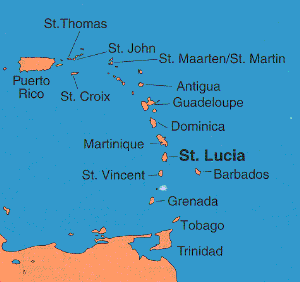 Where is Saint Lucia Located?